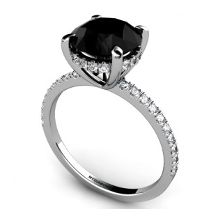 black diamond women's engagement rings