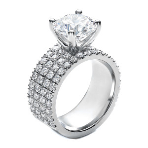 pave diamond ring setting