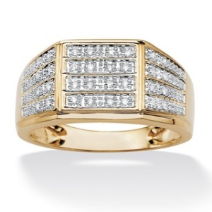 mens gold diamond rings