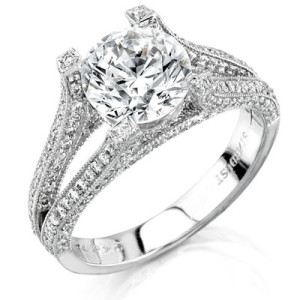 split shank diamond engagement ring