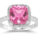 pink diamond rings artificial color