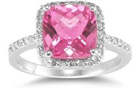 pink diamond rings artificial color